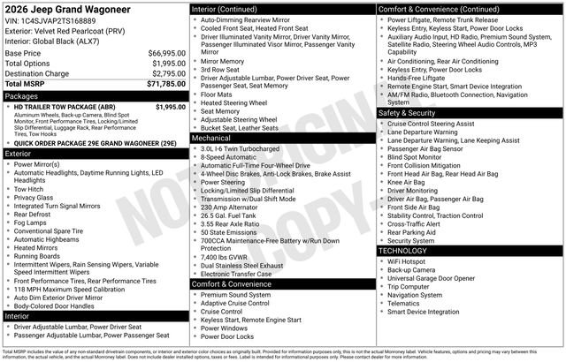 jeep grand wagoneer 2026 1C4SJVAP2TS168889 image jeep grand wagoneer 2026 1C4SJVAP2TS168889 image
